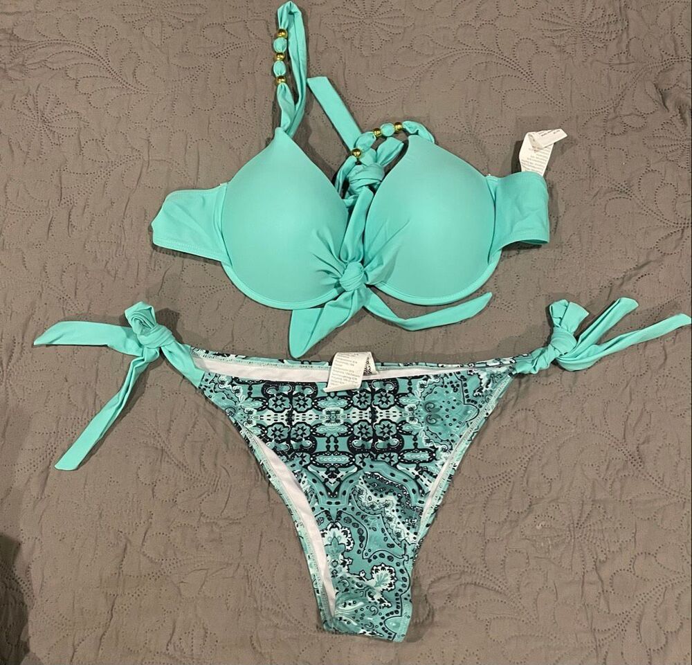 Apedtus XL Fit Like Medium Swim Bikini Set New